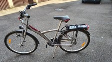 bici donna usata 26"  decathlon argento usata pochissimo