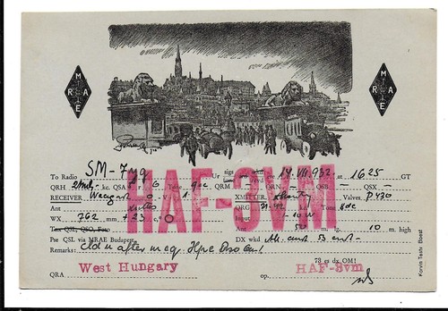 Qsl radio haf3wm ungheria - haf3wm,