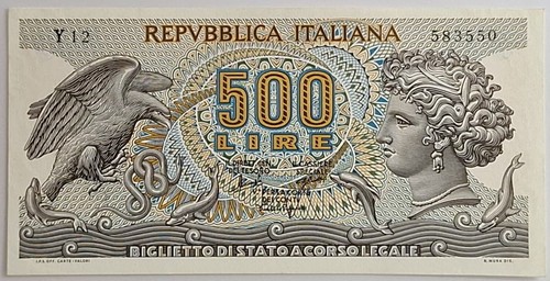 500 lire aretusa - -, biglietto