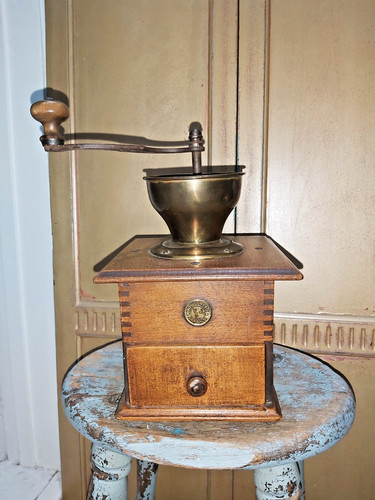 Antique french coffee grinder - french,