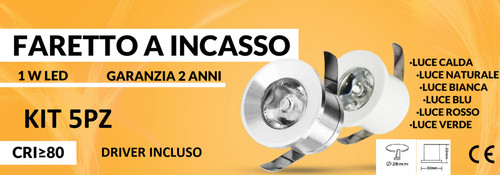 Faretto led 3w incasso - faretto,