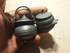 2 MINI PENTOLE - PAIOLI IN PELTRO OTTIMO STATO