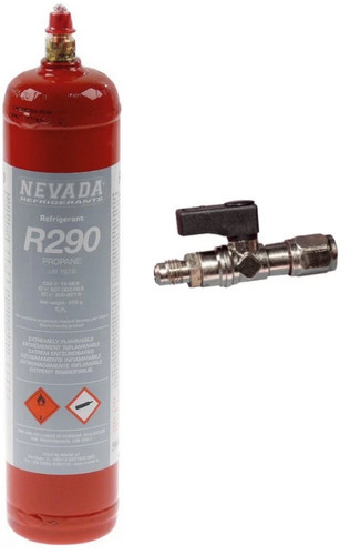 Kit bombola raccordo r290 - bombola, +