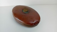 Borsa acqua calda scaldaletto ovale in rame boule vintage da collezione