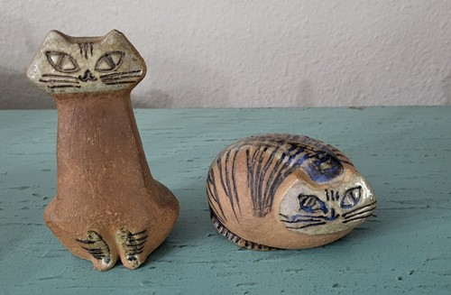 Due vintage lisa larson gatto - due,