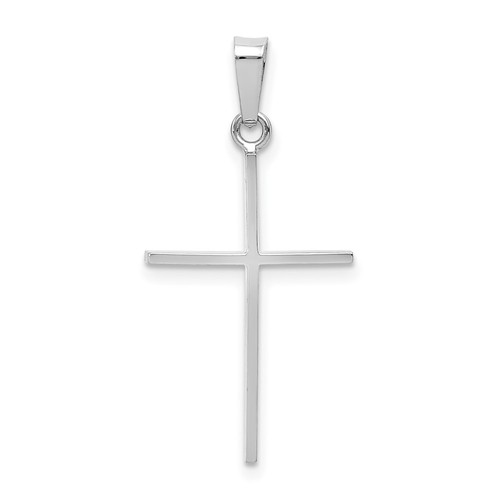 Ciondolo croce oro bianco - in,