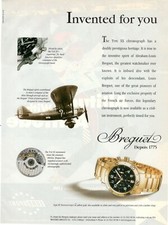 BREGUET Pubblicità 1 pagina 1999 OROLOGIO type XX Transatlantique