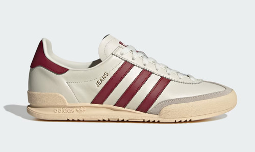 Adidas jeans white - jeans, burgundy