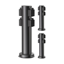 3x colonnina PORU da giardino per esterno IP44 a 4 vie in acciaio inox nero