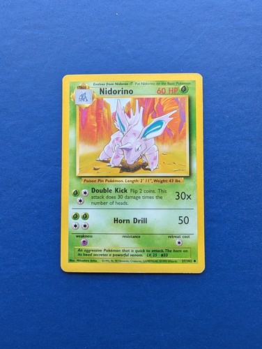 Pokemon nidorino set base 37 - pokemon, nidorino: