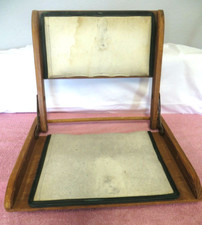 Vtg Canvas Fabric Folding Padded Wooden Stadium Bleacher Seat - 1940's-50's