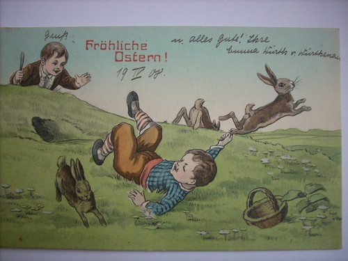 Pasqua 1908 cartolina - pasqua,