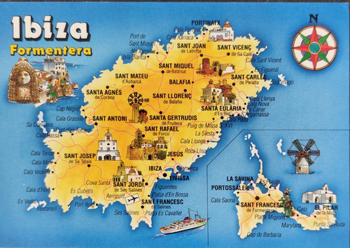 Cartolina ibiza e - cartolina,