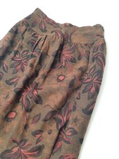 Valentino MissV floral brown wool skirt