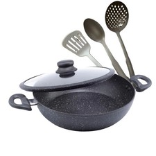 Bavaria Tegame a induzione in pietra lavica antiaderente + Mestolo in omaggio!
