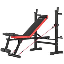 SPORTNOW Panca Piana con Rack