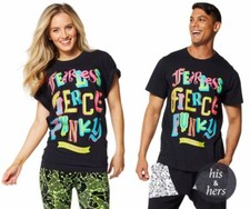 T-shirt unisex Zumba Fearless - Nera ~ taglia XS/S ~ Nuova! Spedizione gratuita!