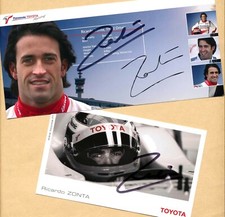 Ricardo ZONTA - 2 Original - Autogrammkarten - SIGNIERT + F 1 AK SIGNIERT gratis