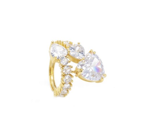 Anello intreccio cuore in - cuore,