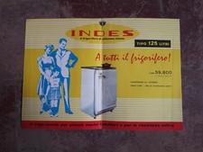 Pubblicità Vintage Indes frigorifero Orbassano Torino PTC4
