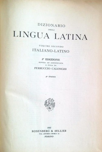 Dizionario della lingua latina - della,