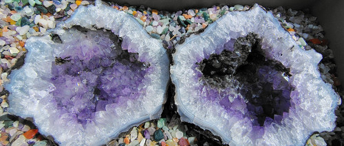 Geode cocco ametista aperta - di,