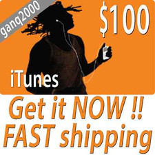 $100 APPLE US iTUNES CARD buono regalo spedizione RAPIDA GRATUITA in tutto il mondo