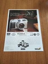 1996 FOTOCAMERA CONTAX G1 TELEMETRO ZEISS FOTOGRAFIA VINTAGE AD PUBBLICITA