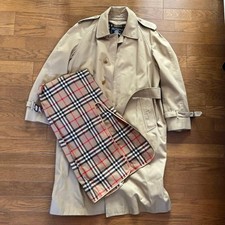 Burberry trench uomo beige cotone fodera lana cintura classico #EK BHB