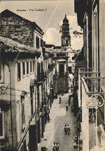 Eh121 cartolina aversa via - eh121, aversa,