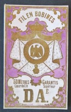 Vecchia etichetta 1870 FILO IN BOBINE DAe hread etichetta 19