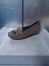 Nuovi mocassini Braccialini n. 37 scamosciati slipper scarpe basse marrone grigio 1659