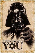 STAR WARS - DARTH VADER – "YOUR EMPIRE NEEDS YOU" – Metal sign approx. 10" x 8"