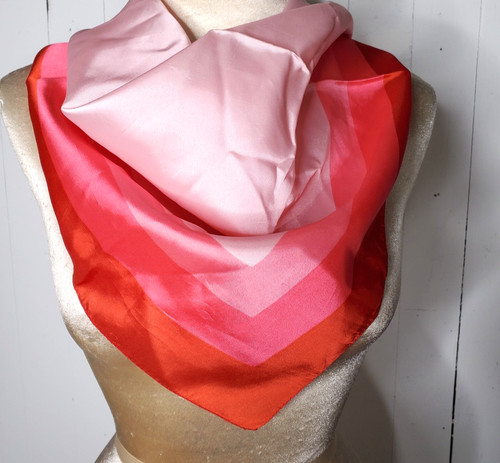 Sciarpa vintage quadrata - , rosa