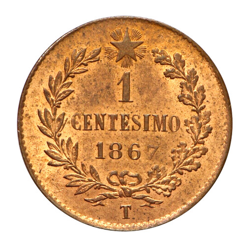 Italia centesimo 1867 t - 1,