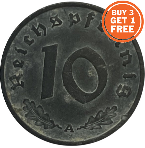 Reichspfennig tedeschi dal - 10,