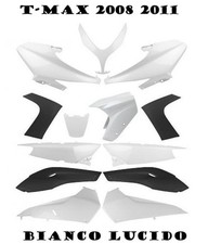 KIT CARENE TMAX 500 2008 2009 2010 2011 BIANCO LUCIDO SCOCCHE PLASTICHE 13 PEZZ
