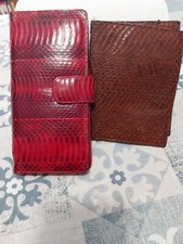 1 PORTAFOGLIO E 1 PORTADOCUMENTI IN PELLE DISEGNO PITONATO