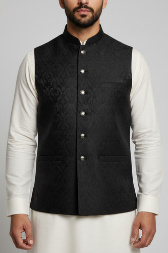 Gilet jamawar uomo nero - jamawar,