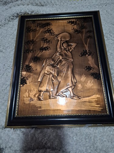 Quadro vintage rame sbalzato - rame,
