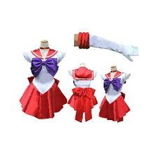 Costume Cosplay Uniforme Vestito Fantasia + Guanti Marinaio Luna Marte Rosso Marinaio