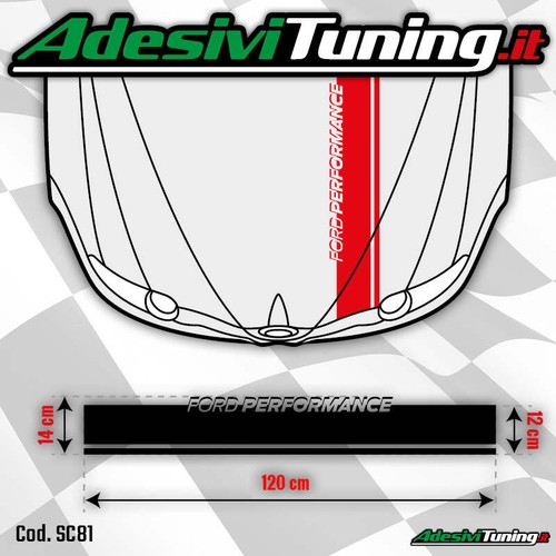 Adesivo striscia cofano ford - adesivo,