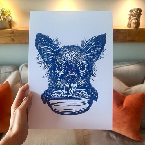 Chihuahua loves noodles - noodles, a4