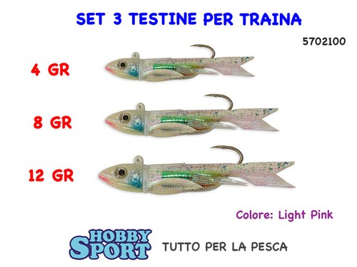 Esca mare set testine - 3, con