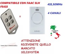  TELECOMANDO RADIOCOMANDO TRASMETTITORE FAAC XT4 CANALI 433 SLH LR ROLLING CODE 