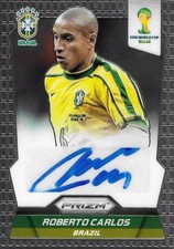 2014 Panini Prizm World Cup Roberto Carlos Brasile Auto Card Firmata #S-NE