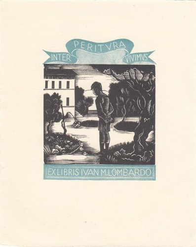 Exlibris bookplate italo zetti - bookplate,