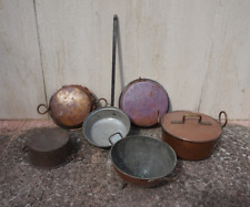 LOTTO 6 Antiche pentole scolapasta in rame civiltà contadina