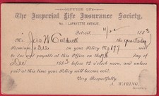 1883 cartolina postale The