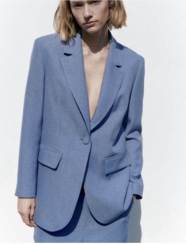 Blazer donna zara - zara, blu